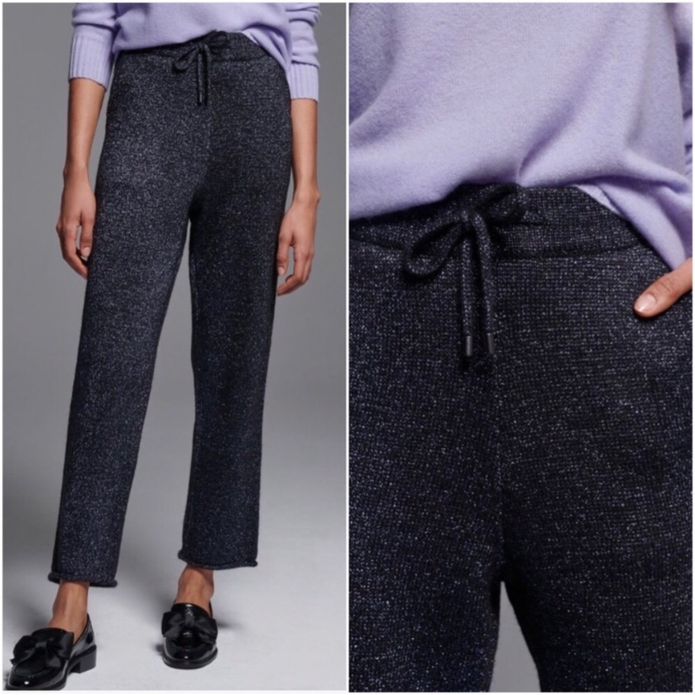 NWT Anthropologie Toulouse Knit Pant Sweater Navy